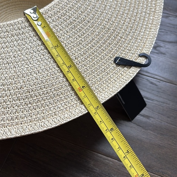 Marcus Adler Floppy Sun Hat w/gold braided chain intertwined with floral ribbon - Picture 7 of 10